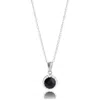 Max + Stone Sterling Silver Crystal Halo Pendant Necklace In Black