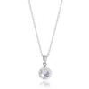 Max + Stone Sterling Silver Crystal Halo Pendant Necklace In Multi