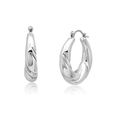Max + Stone Sterling Silver Hoop Earrings
