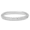 Max + Stone Sterling Silver Lightweight Twisted Bangle In Gray
