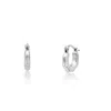 Max + Stone Sterling Silver Round Star Hoop Earrings In Silver