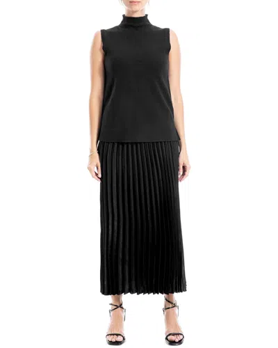 Max Studio 2pc Top And Skirt In Black-black