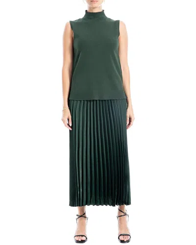 Max Studio 2pc Top And Skirt In Hunter Green