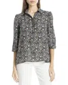 Max Studio 3/4 Sleeve Blouse In Black