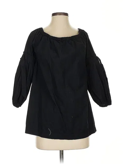 Pre-owned Max Studio 3/4 Sleeve Blouse In Black