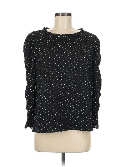 Pre-owned Max Studio 3/4 Sleeve Blouse In Black
