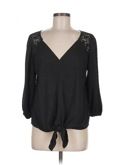 Pre-owned Max Studio 3/4 Sleeve Blouse In Black