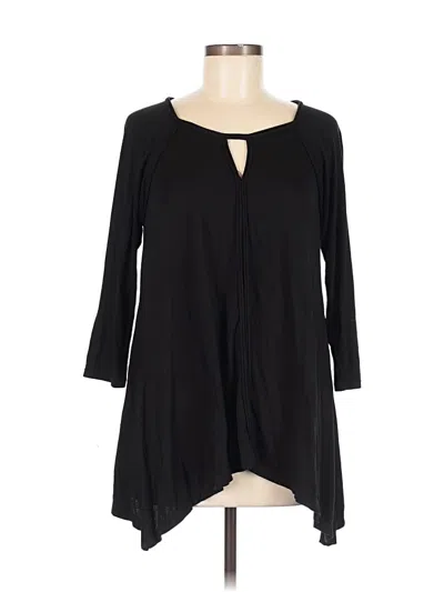 Pre-owned Max Studio 3/4 Sleeve Blouse In Black