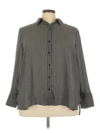 Max Studio 3/4 Sleeve Blouse In Black
