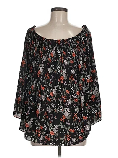 Pre-owned Max Studio 3/4 Sleeve Blouse In Black