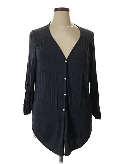 Pre-owned Max Studio 3/4 Sleeve Blouse In Black