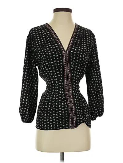 Pre-owned Max Studio 3/4 Sleeve Blouse In Black