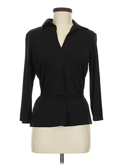 Pre-owned Max Studio 3/4 Sleeve Blouse In Black
