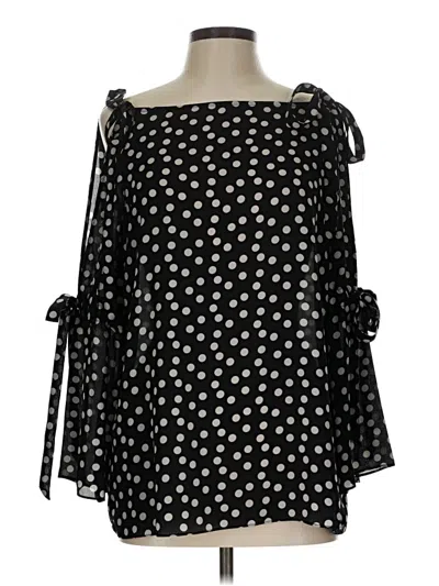 Pre-owned Max Studio 3/4 Sleeve Blouse In Black