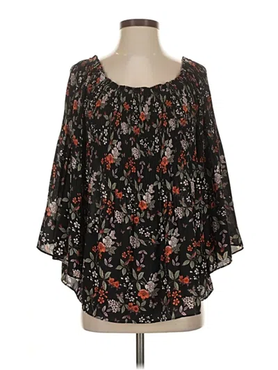Pre-owned Max Studio 3/4 Sleeve Blouse In Black