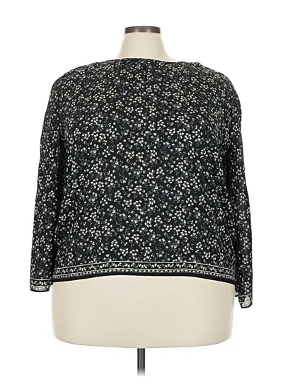 Pre-owned Max Studio 3/4 Sleeve Blouse In Black