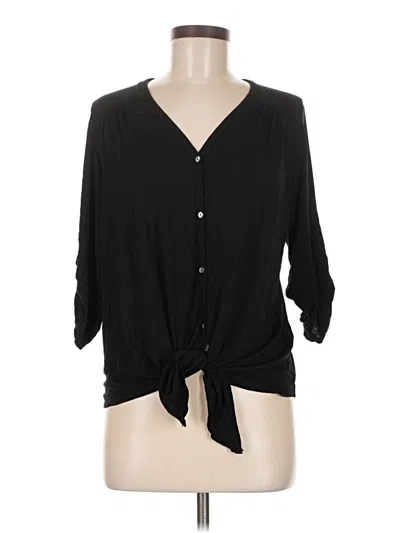 Pre-owned Max Studio 3/4 Sleeve Blouse In Black
