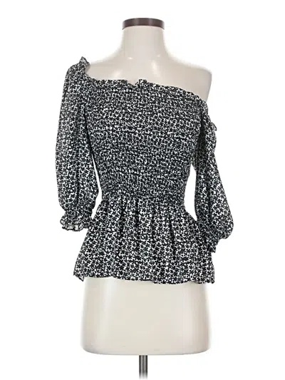 Pre-owned Max Studio 3/4 Sleeve Blouse In Black