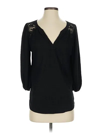 Max Studio 3/4 Sleeve Blouse In Black