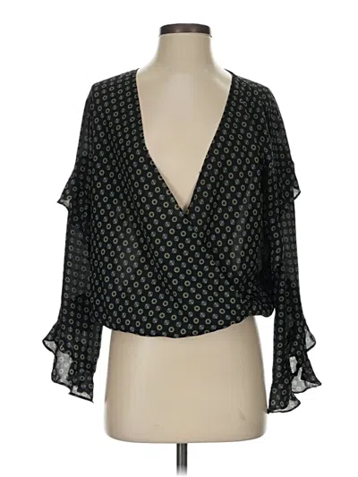 Pre-owned Max Studio 3/4 Sleeve Blouse In Black