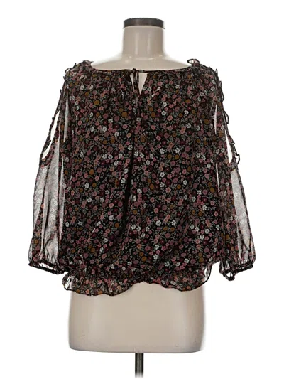 Pre-owned Max Studio 3/4 Sleeve Blouse In Black
