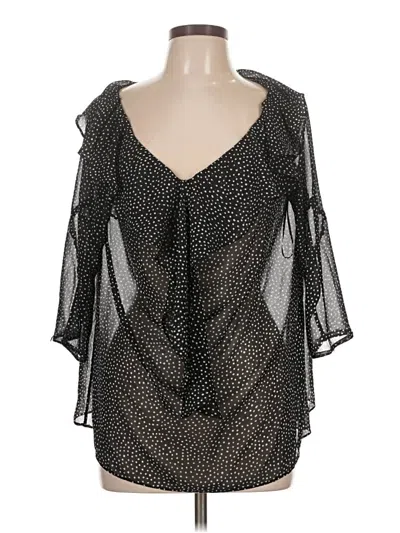 Pre-owned Max Studio 3/4 Sleeve Blouse In Black
