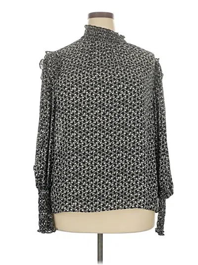 Pre-owned Max Studio 3/4 Sleeve Blouse In Black