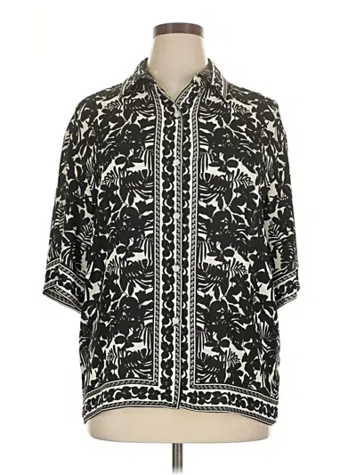 Pre-owned Max Studio 3/4 Sleeve Blouse In Black