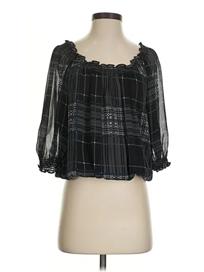 Pre-owned Max Studio 3/4 Sleeve Blouse In Black