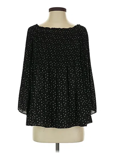 Pre-owned Max Studio 3/4 Sleeve Blouse In Black