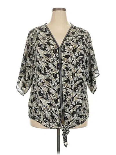 Pre-owned Max Studio 3/4 Sleeve Blouse In Black