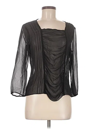 Pre-owned Max Studio 3/4 Sleeve Blouse In Black
