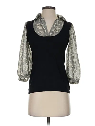 Pre-owned Max Studio 3/4 Sleeve Blouse In Black