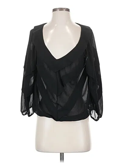 Pre-owned Max Studio 3/4 Sleeve Blouse In Black