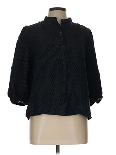 Pre-owned Max Studio 3/4 Sleeve Blouse In Black