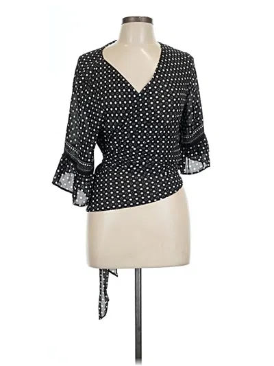 Pre-owned Max Studio 3/4 Sleeve Blouse In Black