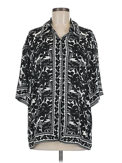 Pre-owned Max Studio 3/4 Sleeve Blouse In Black