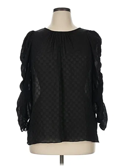 Pre-owned Max Studio 3/4 Sleeve Blouse In Black