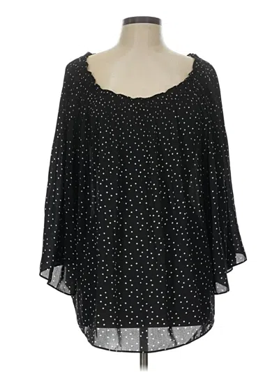 Pre-owned Max Studio 3/4 Sleeve Blouse In Black