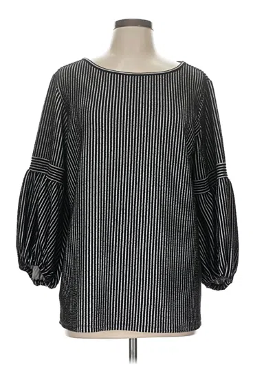 Pre-owned Max Studio 3/4 Sleeve Blouse In Black