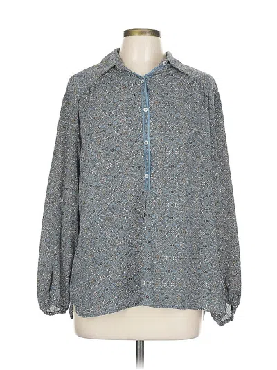 Pre-owned Max Studio 3/4 Sleeve Blouse In Blue