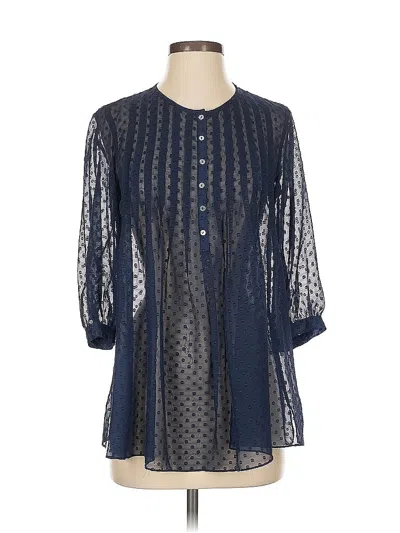 Pre-owned Max Studio 3/4 Sleeve Blouse In Blue