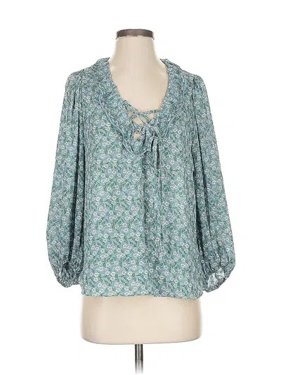 Pre-owned Max Studio 3/4 Sleeve Blouse In Blue