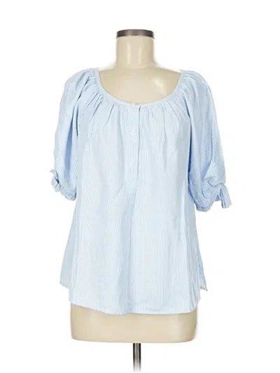 Pre-owned Max Studio 3/4 Sleeve Blouse In Blue