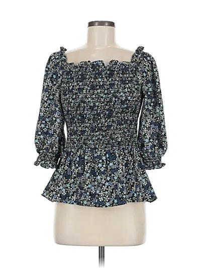 Pre-owned Max Studio 3/4 Sleeve Blouse In Blue