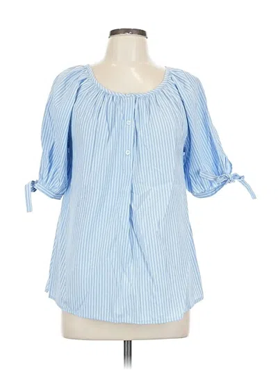 Pre-owned Max Studio 3/4 Sleeve Blouse In Blue