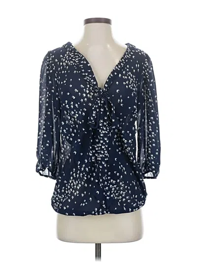 Pre-owned Max Studio 3/4 Sleeve Blouse In Blue