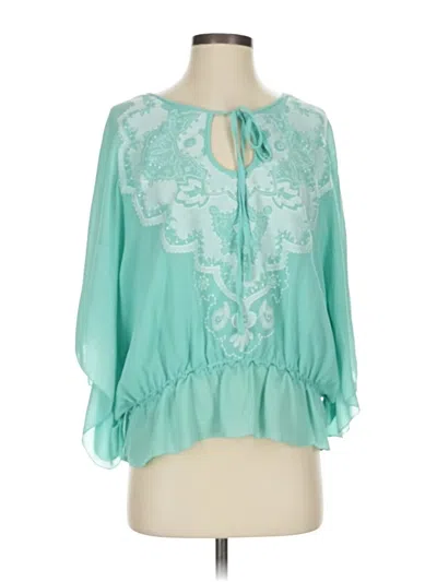 Pre-owned Max Studio 3/4 Sleeve Blouse In Blue