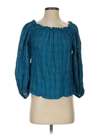 Pre-owned Max Studio 3/4 Sleeve Blouse In Blue