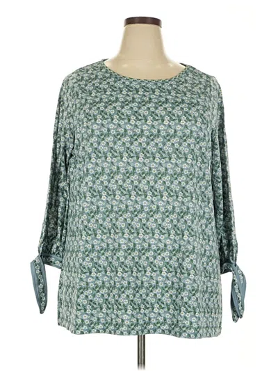 Pre-owned Max Studio 3/4 Sleeve Blouse In Blue